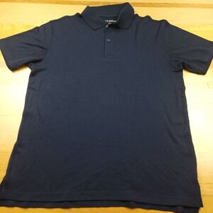 Wool & Prince Mens Navy Blue 100 Merino Wool Short Sleeve Polo Shirt Size M
